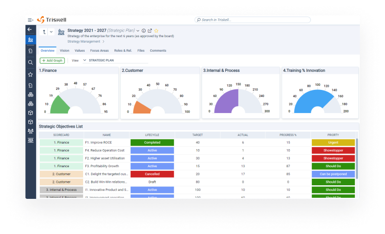 Strategic Dashboard in Triskell