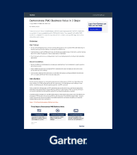 Gartner Report, Demonstrate PMO business value in 3 steps